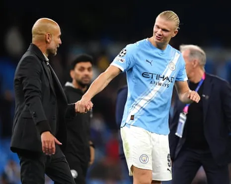 Erling Haaland Joins Elite UCL Half-Century Club, Hailed by Guardiola as Ronaldo and Messi's Peer